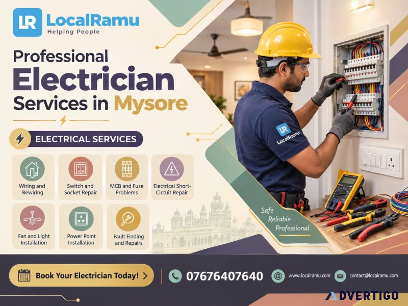 Professional electrician service in mysore by localramu