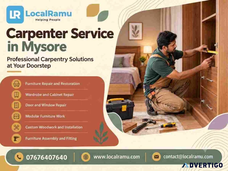 Professional carpenter service in mysore by localramu