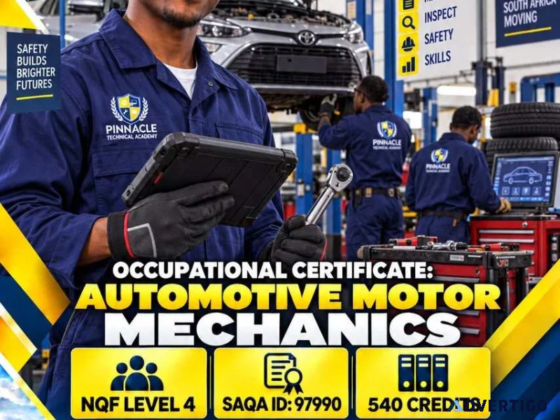 Register for the motor mechanics course at pinnacle training aca