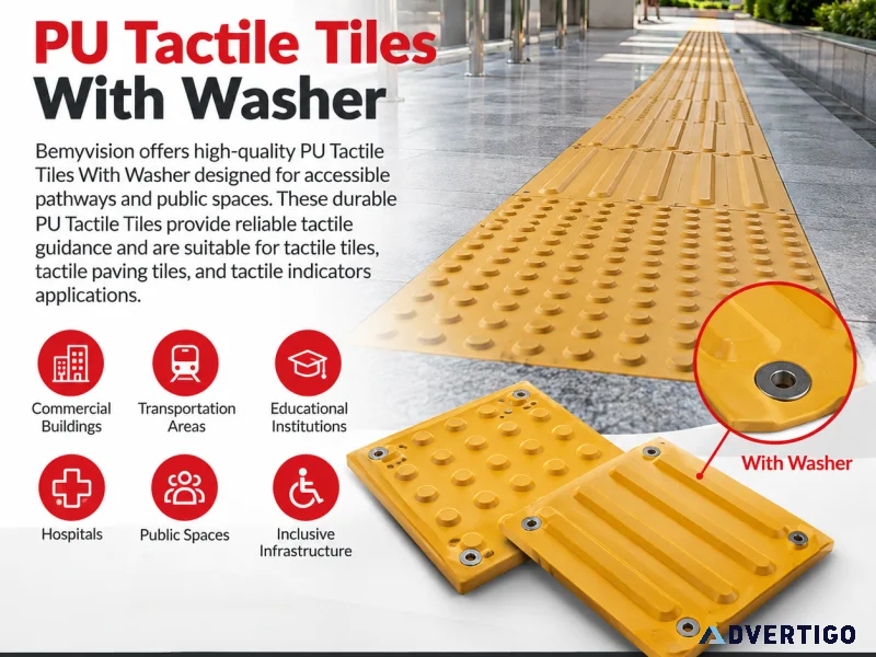 Pu tactile tiles with washer bemyvision