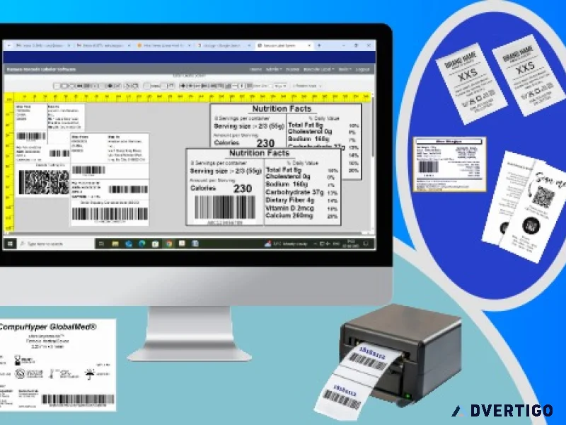 Barcode label maker software for asset inventory management