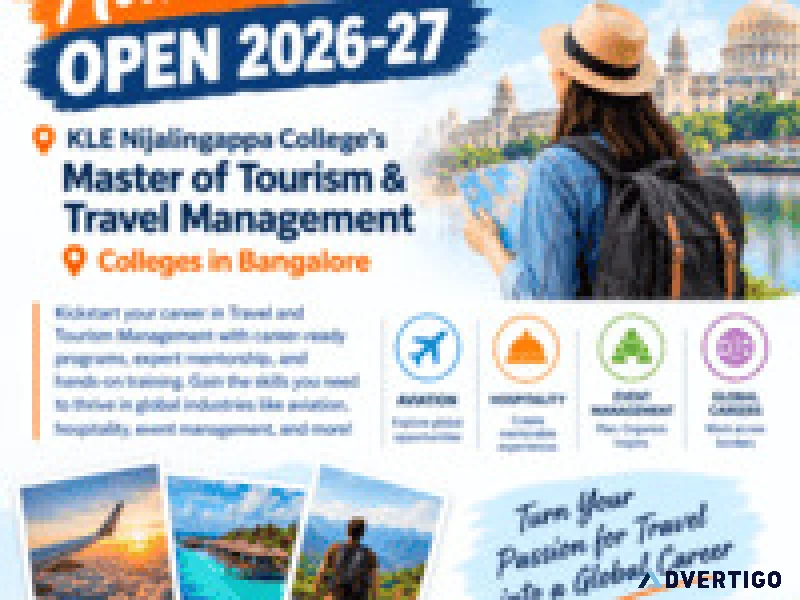 Kle societys master of tourism travel management colleges in