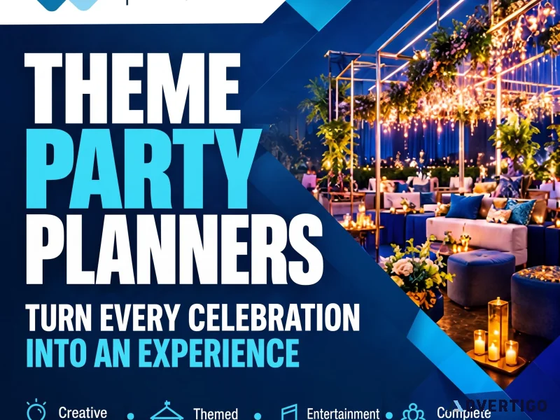 Corporate theme party management services