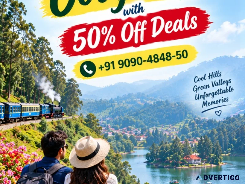 Plan your ooty trip with 50 off deals 91 9090484850