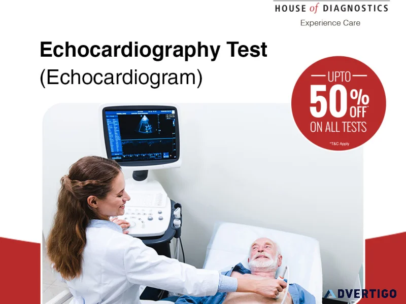 2d echo test for evaluating heart pumping strength and valve fun