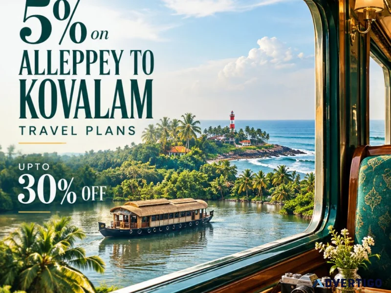 Save 5 on alleppey to kovalam travel plans 91 9090484850