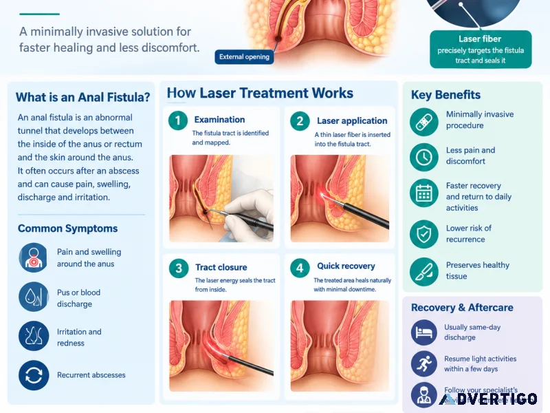 Laser treatment for fistula