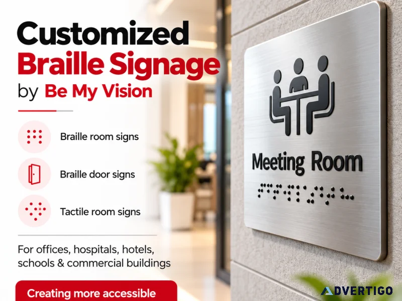 Customized braille signage by be my vision