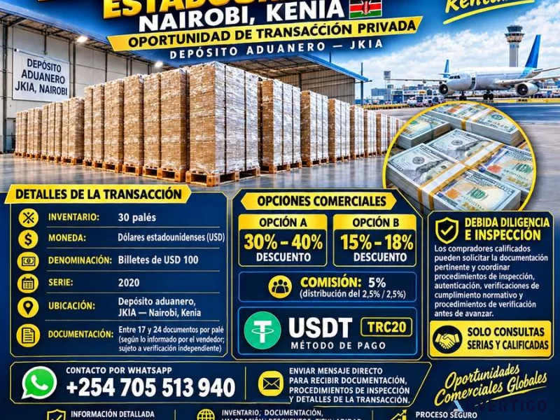 Oportunidad de adquisiciÓn de paletas de efectivo en usd nai