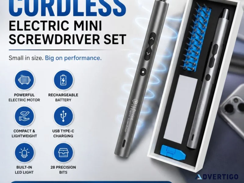 28in1 rechargeable electric screwdriver for easy repairs