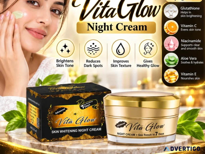 Advanced vita glow glutathione skin whitening night cream