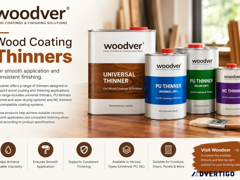 Woodver wood coating thinners for professional finishing