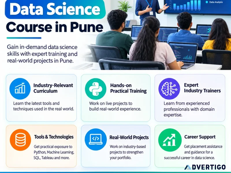Practical learning at a data science course in pune with handso