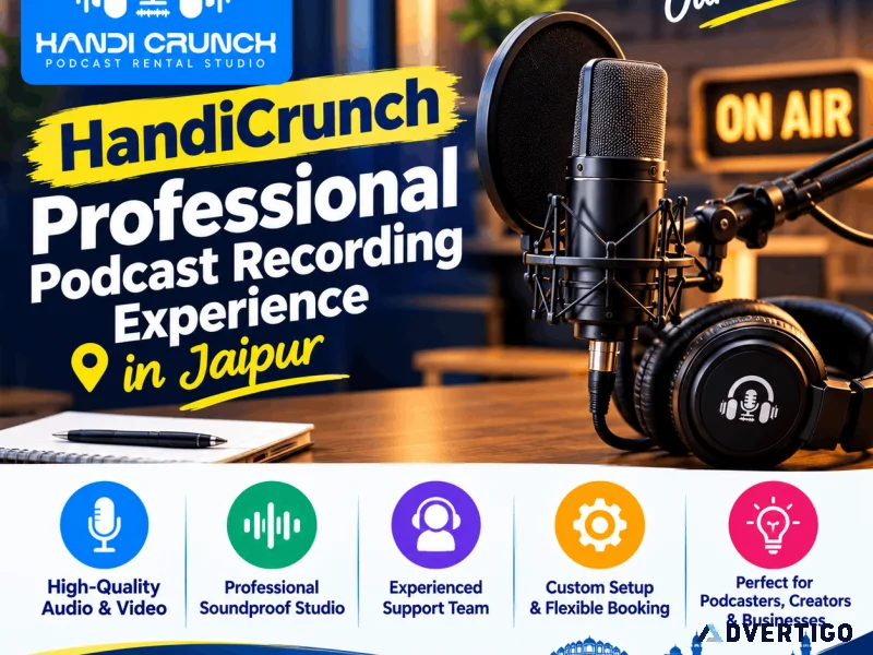 Premium podcast studio for professional recording in jaipur