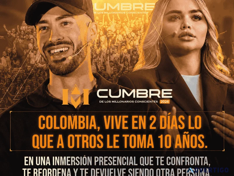 Cumbre millonarios conscientes colombia 2026 medellin 3x1