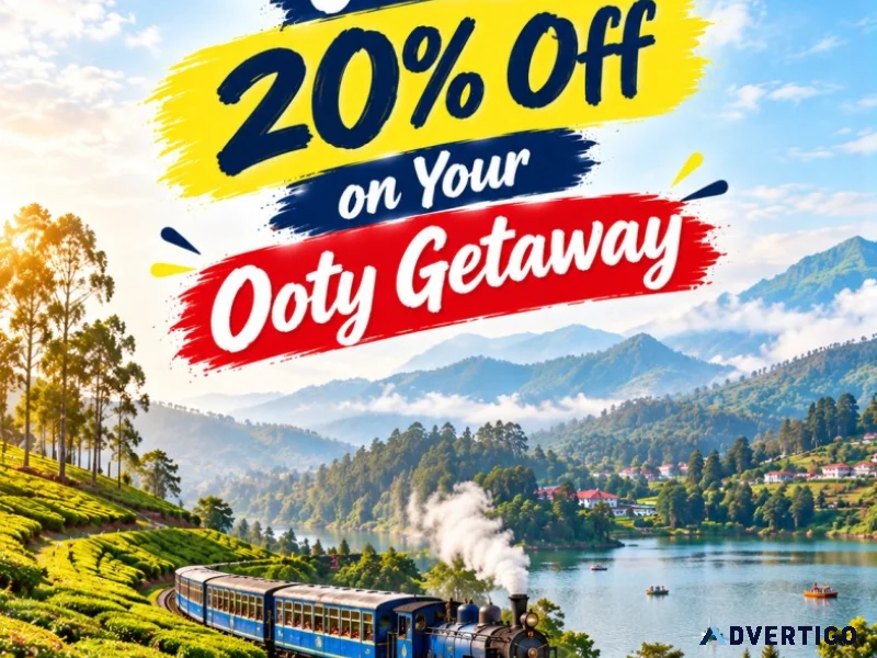 Unlock 20 off on your ooty getaway 91 9090484850