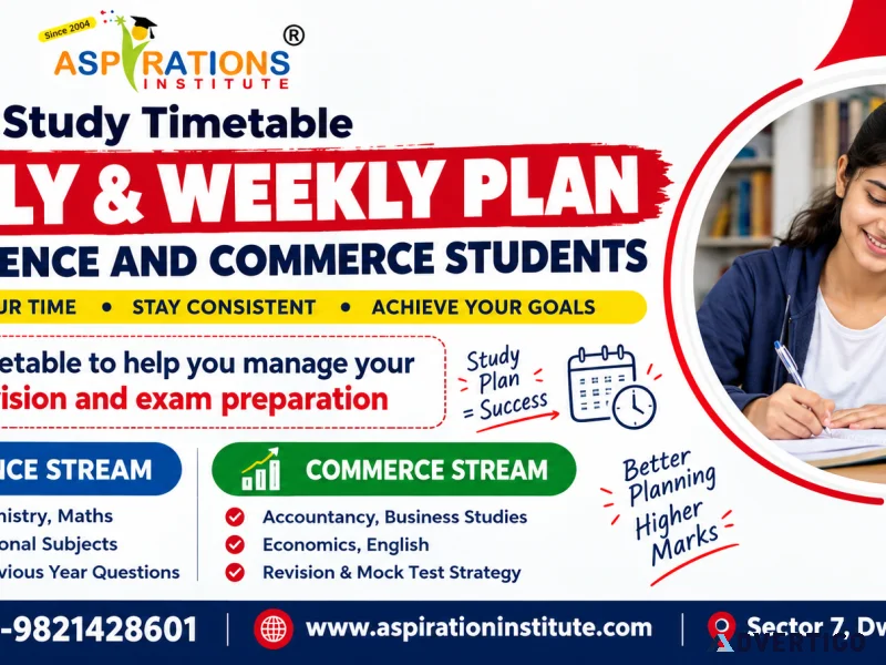 Class 11 study timetable daily weekly plan for science and co