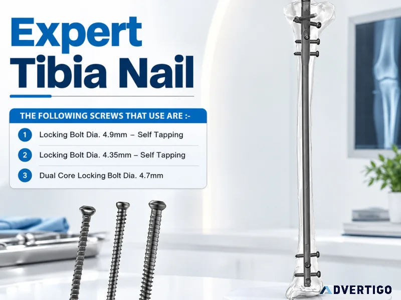 Aduera expert tibia nail titanium