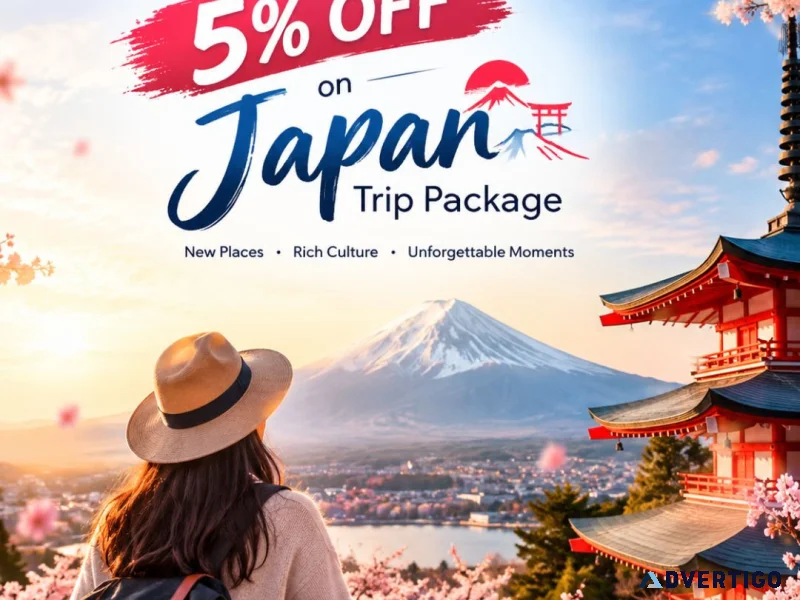 Exclusive 5 off japan trip package 91 9090484850