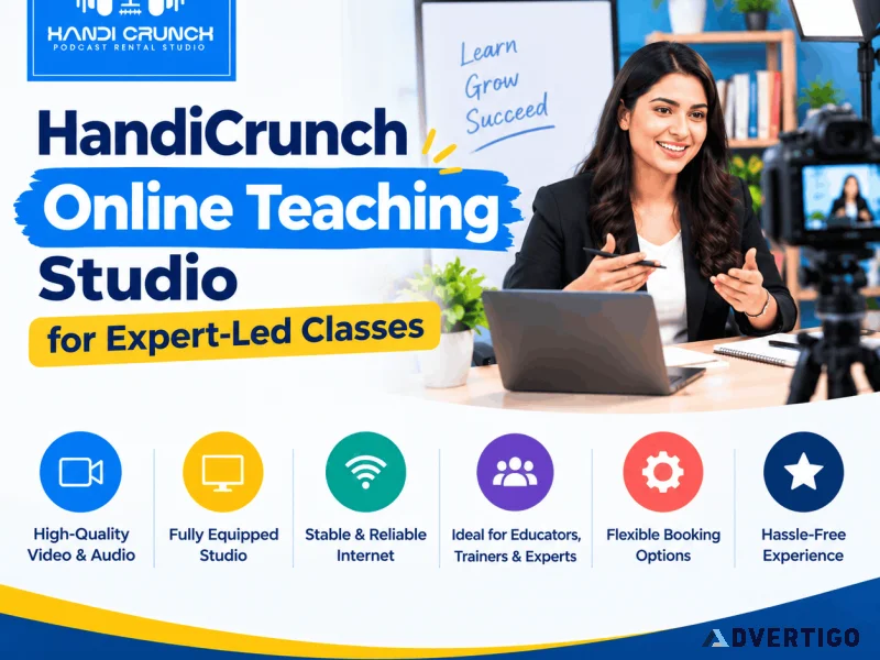 Handicrunch online teaching studio for expertled classes