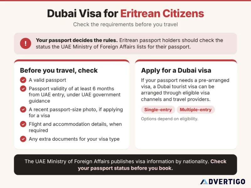 Dubai visa for eritrean citizens what to know before you apply