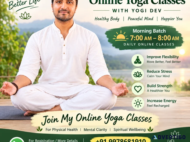 Online yoga classes by yogi dev
