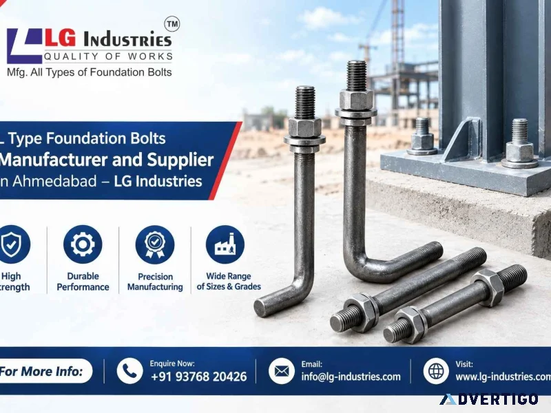 L type foundation bolts manufacturer and supplier in ahmedabad