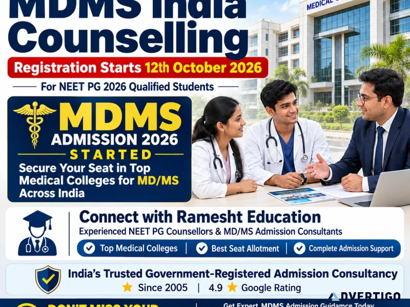 Mdms admission in deemed college in india 2026 fees counsellin