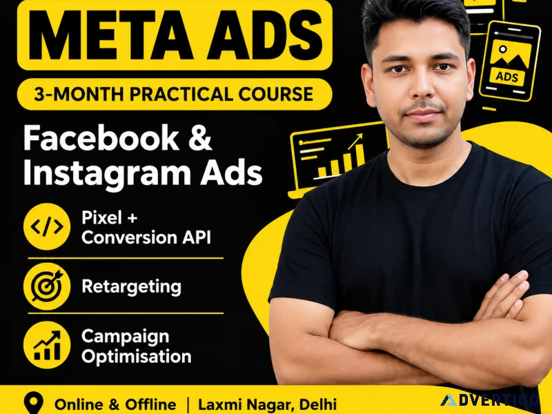 Learn meta ads in delhi 3month practical course