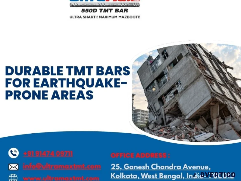 Durable tmt bars for earthquake prone areas