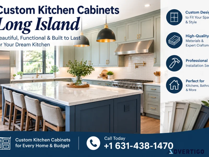 Custom kitchen cabinets long island designed for your home