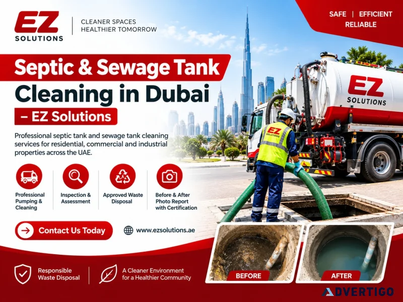 Professional septic sewage tank cleaning in dubai