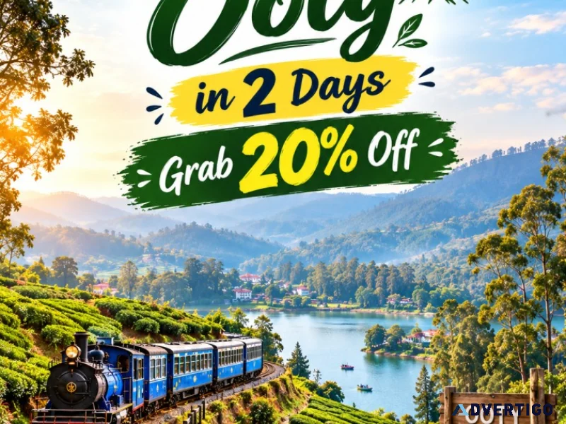 Places to visit in ooty in 2 days grab 20 off 91 909048485