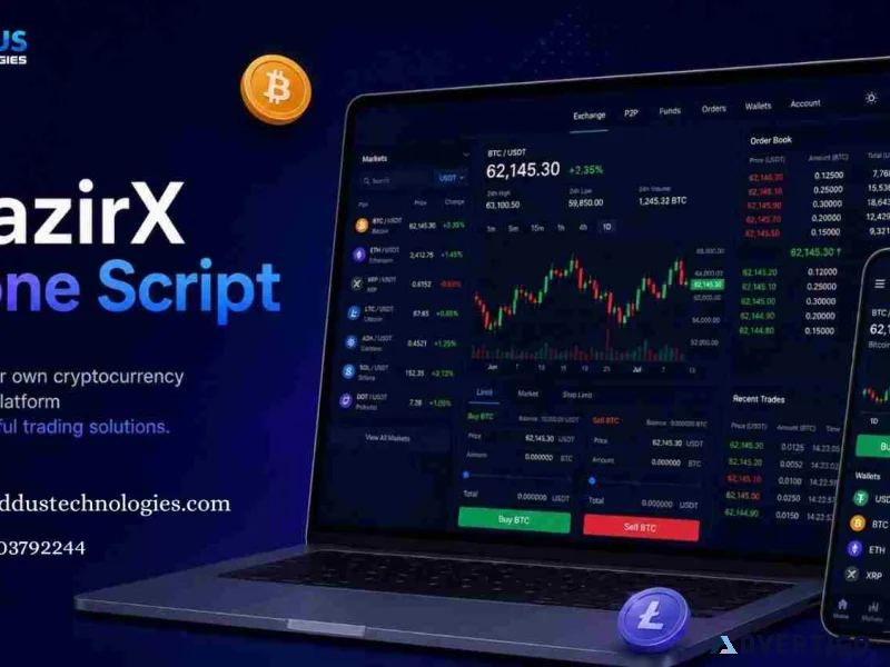 Leading wazirx clone script development for exchange businesses