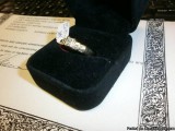 Certified Ladies 14K Yellow Gold Diamond Engagement Ring