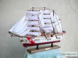 U.S.C.G. TALL SHIP BARQUE   EAGLE  CUTTER WOODEN MODEL 21&rdquo