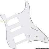 Guitar BoyZ&trade 048-7428-101 Strat White 3 Ply Pickguard (HSH)