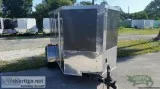 NEW 5x8ft. Gray Motorcycle Hauler wRV Style Side Door and 2990 A