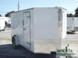 ENCLOSED Trailer with V Front and 32 inch Side Door - 6   by 12 