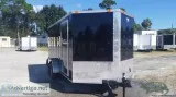 7 ft.x 16 BLACK Landscaping Trailer w- Additional Height -NEW TR