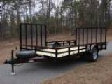 7ft X 14ft Deluxe Utility Trailer Brake Axle 5ft Side Ramp Gate 