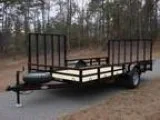 7ft X 14ft Deluxe Utility Trailer Brake Axle 5ft Side Ramp Gate 