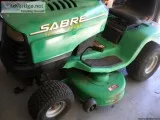USED JOHN DEERE SABRE RIDING MOWER 38&quot DECK