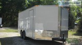 Racing Trailer 8.5x16 ft with 36 in RV Side Door and Drings - Sh