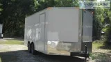 Racing Trailer 8.5x16 ft with 36 in RV Side Door and Drings - Sh