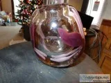 1981 Hand Blown Vase wflower in glass