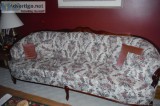 chesterfield wingchair and foot stool