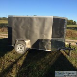 5x8 SA Enclosed Trailer V-N0se and Ramp Door