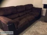 beautiful chocolate brown micro suede couch