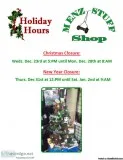 Menz Stuff Mower Shop - Holiday Closures